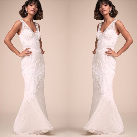 BHLDN Dresses & Skirts - BHLDN Beaded Sorrento Wedding Dress